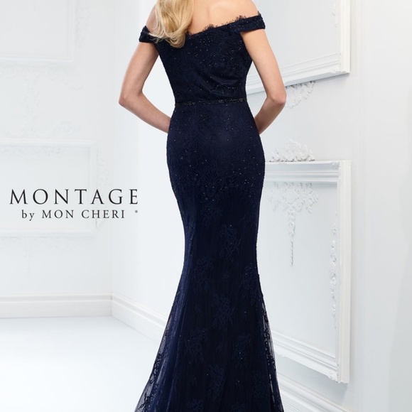 Navy mother of the bride/groom gown - Picture 3 of 7